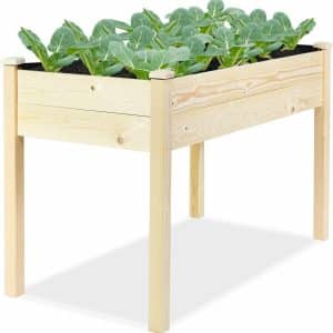 4 - N A Wooden Raised Vegetable Garden Bed Elevated Grow Vegetable Planter